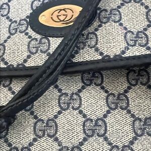 AUTHENTIC Gucci Navy Monogram Cross Body